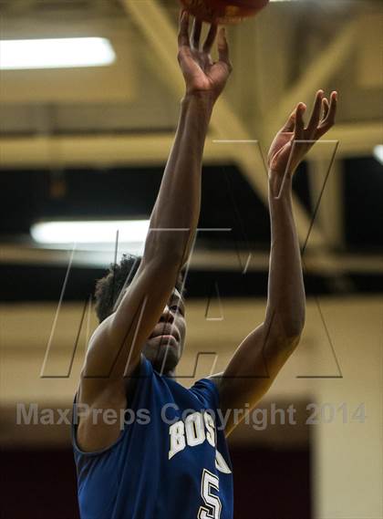 Thumbnail 1 in St. John Bosco vs. St. Frances Academy (Spalding Hoophall Classic) photogallery.