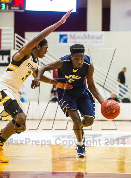 Thumbnail 2 in St. John Bosco vs. St. Frances Academy (Spalding Hoophall Classic) photogallery.