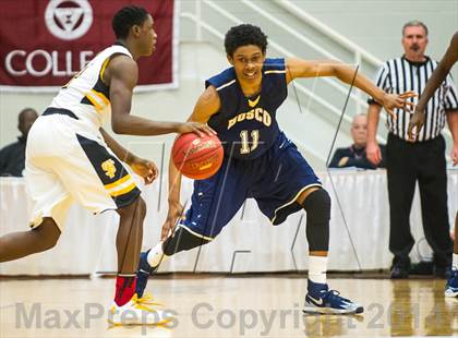 Thumbnail 1 in St. John Bosco vs. St. Frances Academy (Spalding Hoophall Classic) photogallery.