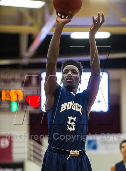 Thumbnail 3 in St. John Bosco vs. St. Frances Academy (Spalding Hoophall Classic) photogallery.