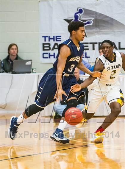 Thumbnail 3 in St. John Bosco vs. St. Frances Academy (Spalding Hoophall Classic) photogallery.