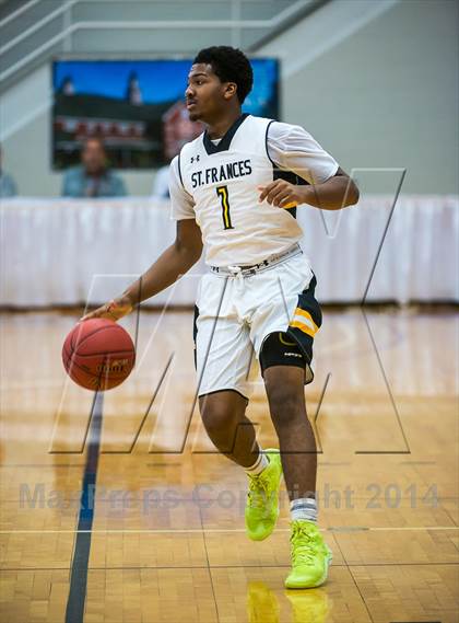 Thumbnail 1 in St. John Bosco vs. St. Frances Academy (Spalding Hoophall Classic) photogallery.