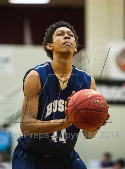 Thumbnail 1 in St. John Bosco vs. St. Frances Academy (Spalding Hoophall Classic) photogallery.
