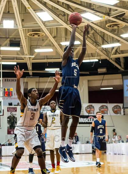 Thumbnail 3 in St. John Bosco vs. St. Frances Academy (Spalding Hoophall Classic) photogallery.