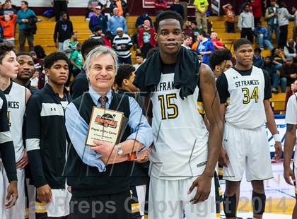 Thumbnail 1 in St. John Bosco vs. St. Frances Academy (Spalding Hoophall Classic) photogallery.
