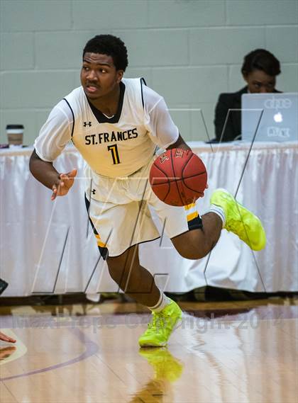 Thumbnail 2 in St. John Bosco vs. St. Frances Academy (Spalding Hoophall Classic) photogallery.