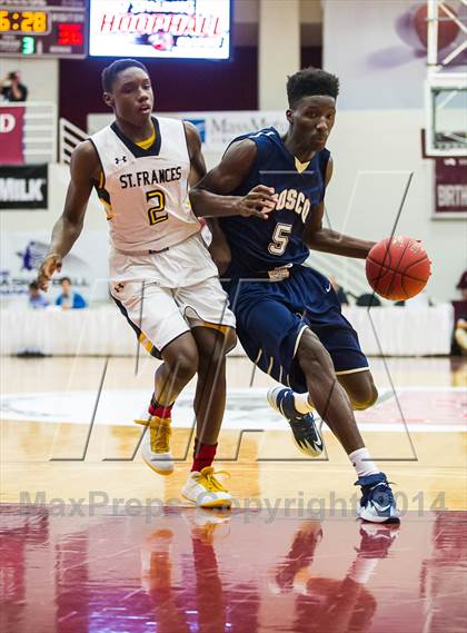 Thumbnail 3 in St. John Bosco vs. St. Frances Academy (Spalding Hoophall Classic) photogallery.