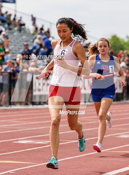 Thumbnail 3 in CHSAA Track & Field 5A Championships (Girls 800m Relay) photogallery.