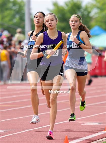 Thumbnail 1 in CHSAA Track & Field 5A Championships (Girls 800m Relay) photogallery.