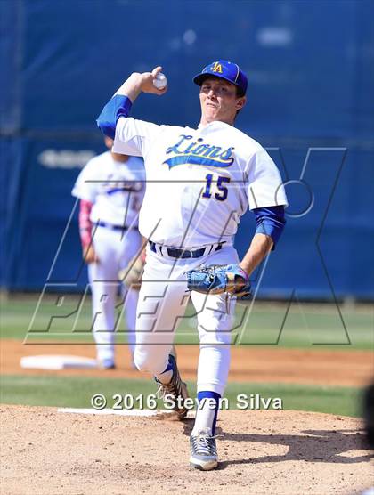 Thumbnail 2 in Hoover vs. San Diego Jewish Academy (CIF SDS D5 Final) photogallery.