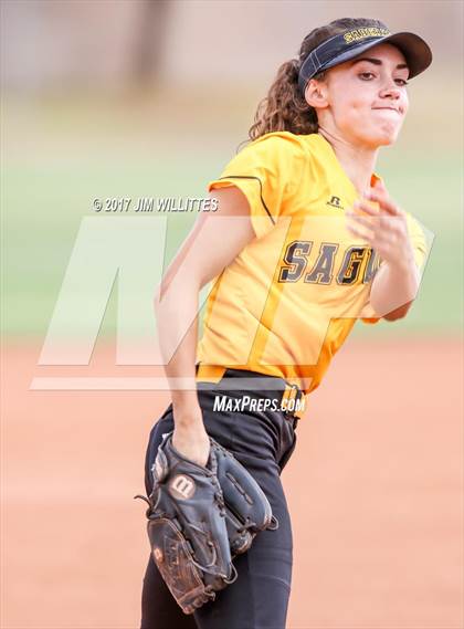 Thumbnail 1 in Saguaro vs. Globe (Chandler Prep Softball Classic)  photogallery.