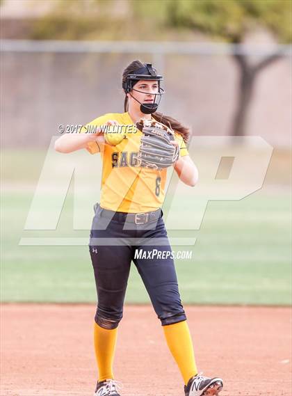 Thumbnail 2 in Saguaro vs. Globe (Chandler Prep Softball Classic)  photogallery.