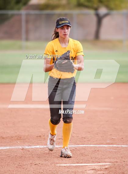 Thumbnail 2 in Saguaro vs. Globe (Chandler Prep Softball Classic)  photogallery.
