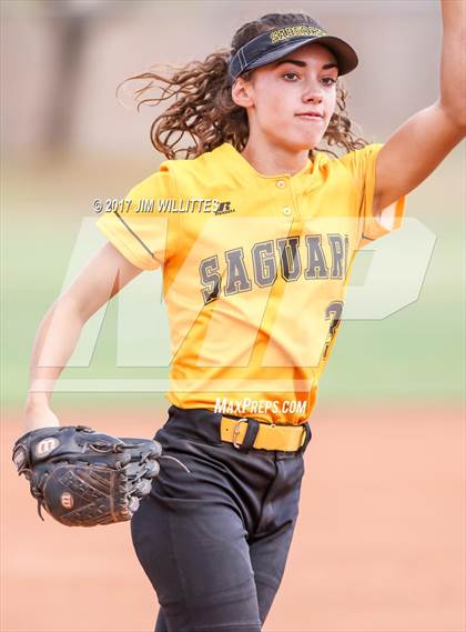 Thumbnail 2 in Saguaro vs. Globe (Chandler Prep Softball Classic)  photogallery.