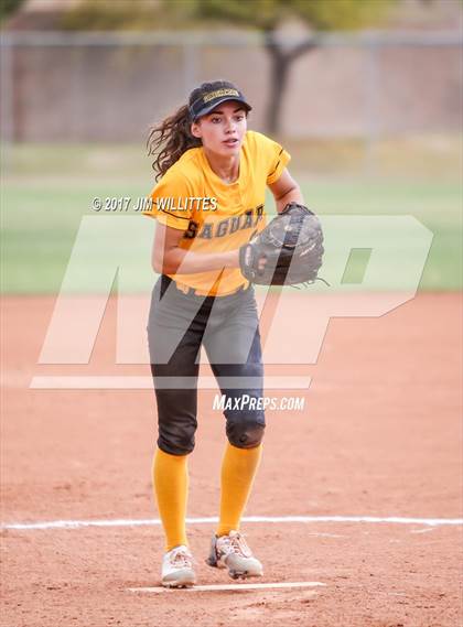 Thumbnail 1 in Saguaro vs. Globe (Chandler Prep Softball Classic)  photogallery.