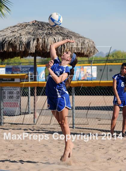 Thumbnail 3 in Queen Creek vs. Xavier College Prep (AIA D1 Semifinal) photogallery.