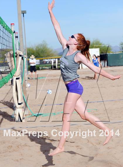 Thumbnail 3 in Queen Creek vs. Xavier College Prep (AIA D1 Semifinal) photogallery.