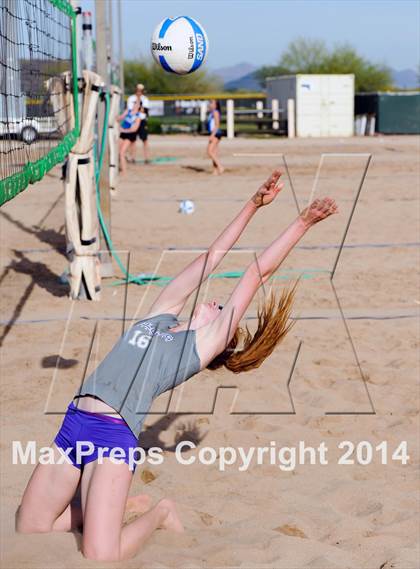 Thumbnail 3 in Queen Creek vs. Xavier College Prep (AIA D1 Semifinal) photogallery.