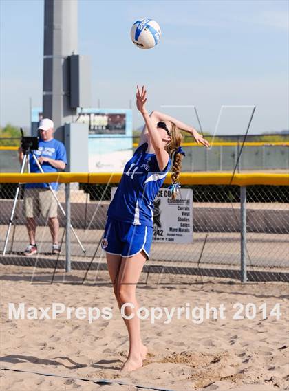 Thumbnail 2 in Queen Creek vs. Xavier College Prep (AIA D1 Semifinal) photogallery.