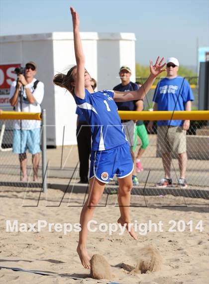 Thumbnail 3 in Queen Creek vs. Xavier College Prep (AIA D1 Semifinal) photogallery.