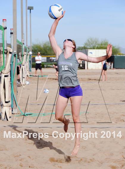 Thumbnail 2 in Queen Creek vs. Xavier College Prep (AIA D1 Semifinal) photogallery.