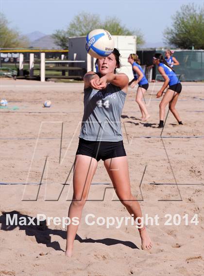 Thumbnail 3 in Queen Creek vs. Xavier College Prep (AIA D1 Semifinal) photogallery.