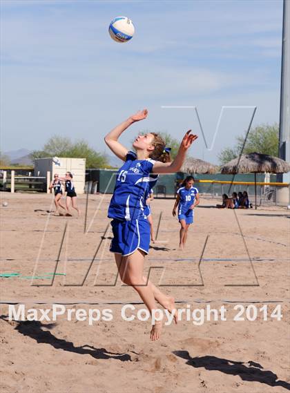 Thumbnail 2 in Queen Creek vs. Xavier College Prep (AIA D1 Semifinal) photogallery.
