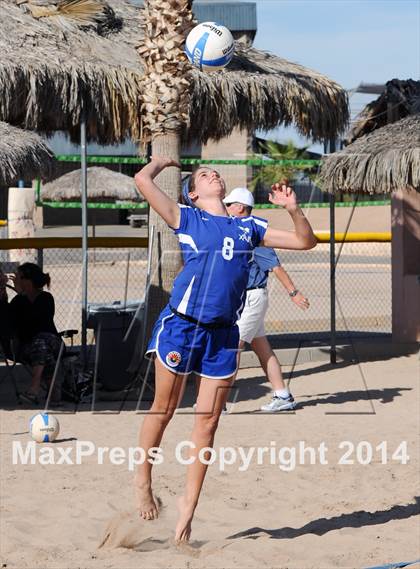 Thumbnail 3 in Queen Creek vs. Xavier College Prep (AIA D1 Semifinal) photogallery.