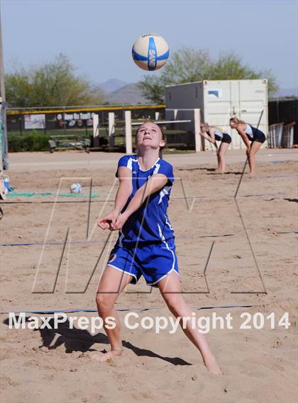 Thumbnail 3 in Queen Creek vs. Xavier College Prep (AIA D1 Semifinal) photogallery.