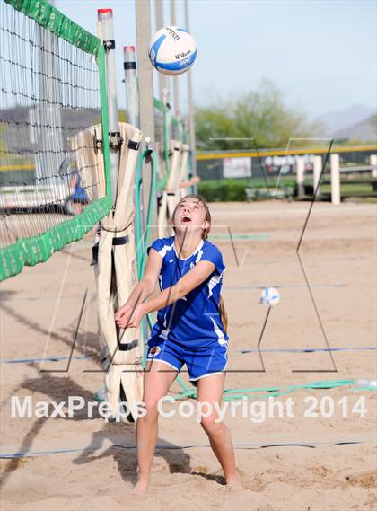Thumbnail 2 in Queen Creek vs. Xavier College Prep (AIA D1 Semifinal) photogallery.