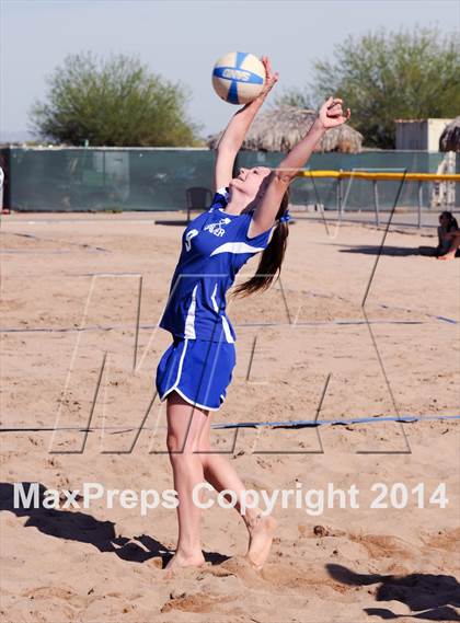 Thumbnail 2 in Queen Creek vs. Xavier College Prep (AIA D1 Semifinal) photogallery.