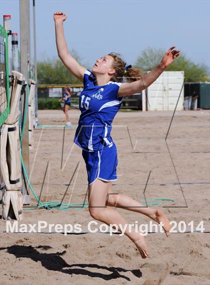 Thumbnail 3 in Queen Creek vs. Xavier College Prep (AIA D1 Semifinal) photogallery.