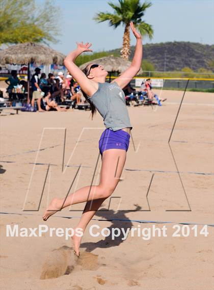 Thumbnail 3 in Queen Creek vs. Xavier College Prep (AIA D1 Semifinal) photogallery.