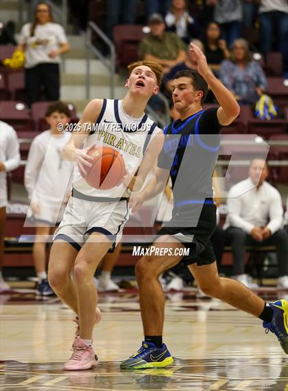 Thumbnail 2 in Brookeland vs. Perrin-Whitt (UIL Basketball 1A D1 Regional Final) photogallery.