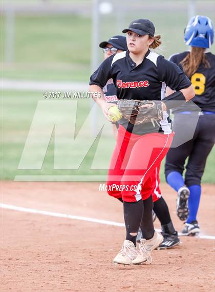 Thumbnail 2 in Florence vs. Pima (Chandler Prep Softball Classic)  photogallery.