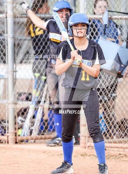 Thumbnail 2 in Florence vs. Pima (Chandler Prep Softball Classic)  photogallery.
