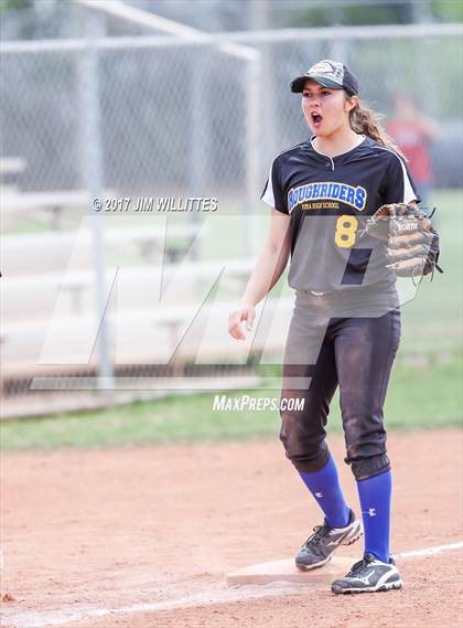 Thumbnail 2 in Florence vs. Pima (Chandler Prep Softball Classic)  photogallery.