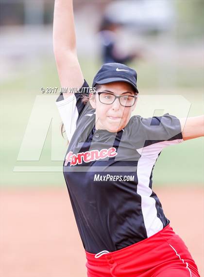 Thumbnail 2 in Florence vs. Pima (Chandler Prep Softball Classic)  photogallery.
