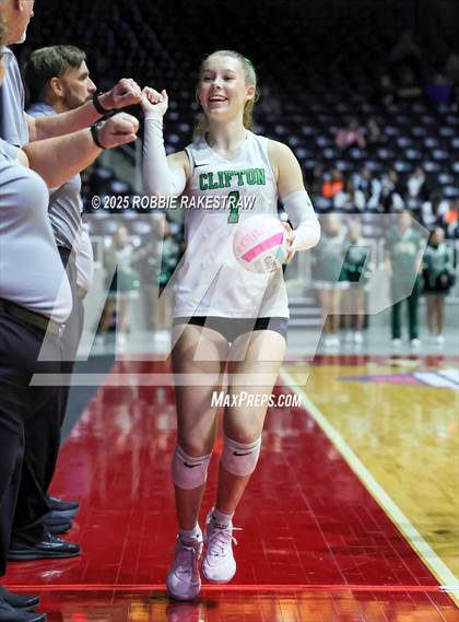 Thumbnail 2 in Clifton vs. Boyd (UIL 3A D2 Volleyball Final) photogallery.