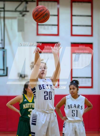 Thumbnail 1 in Mayfield vs. La Cueva (Albuquerque Academy Joe Armijo Basketball Classic) photogallery.