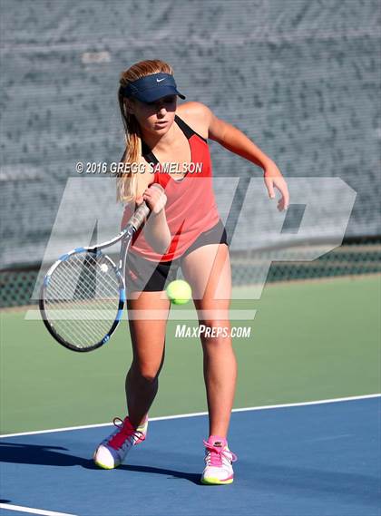Thumbnail 2 in Monte Vista vs Oakland Tech (CIF NorCal Regional Team Tennis Championships) photogallery.