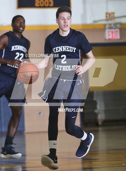 Thumbnail 3 in Cardinal Spellman vs Kennedy Catholic (CHSAA Class A First Round) photogallery.