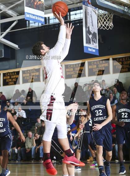 Thumbnail 1 in Cardinal Spellman vs Kennedy Catholic (CHSAA Class A First Round) photogallery.