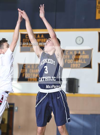 Thumbnail 2 in Cardinal Spellman vs Kennedy Catholic (CHSAA Class A First Round) photogallery.