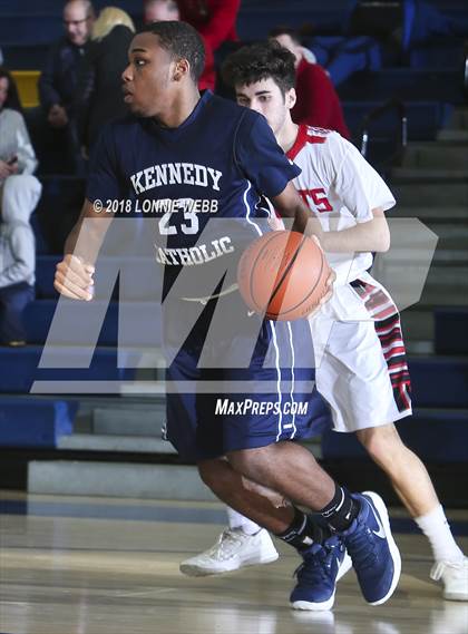Thumbnail 1 in Cardinal Spellman vs Kennedy Catholic (CHSAA Class A First Round) photogallery.