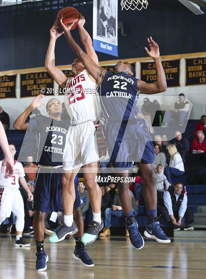 Thumbnail 2 in Cardinal Spellman vs Kennedy Catholic (CHSAA Class A First Round) photogallery.