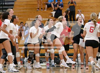 Thumbnail 3 in Cathedral Catholic vs. Murrieta Valley (Dave Mohs Tournament) photogallery.