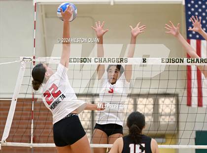 Thumbnail 3 in Cathedral Catholic vs. Murrieta Valley (Dave Mohs Tournament) photogallery.