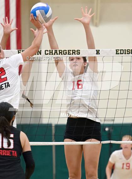 Thumbnail 3 in Cathedral Catholic vs. Murrieta Valley (Dave Mohs Tournament) photogallery.