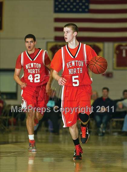 Thumbnail 2 in Newton North vs Boston College High (Comcast Officials Board 27 Tournament)  photogallery.